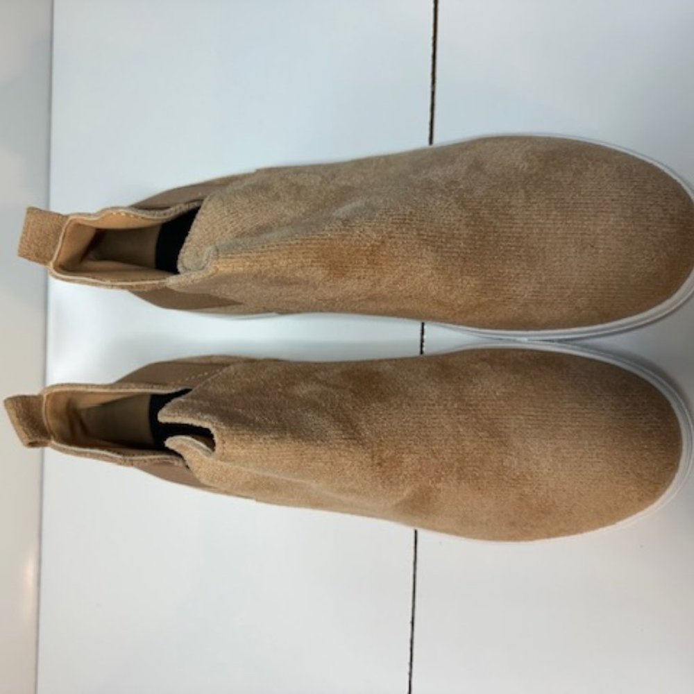 Women Slip-On Sneakers, Sporty Outdoor Khaki‎ Faux Suede Casual Shoes CN40(US8)